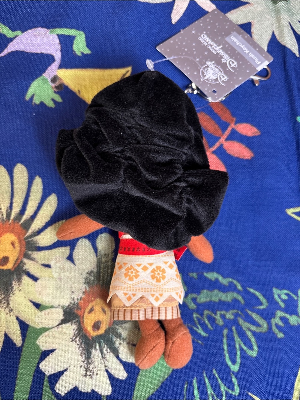 Disney Moana Plush Keychain - Brown with Black Hair and Red Outfit - Picture 2 of 3